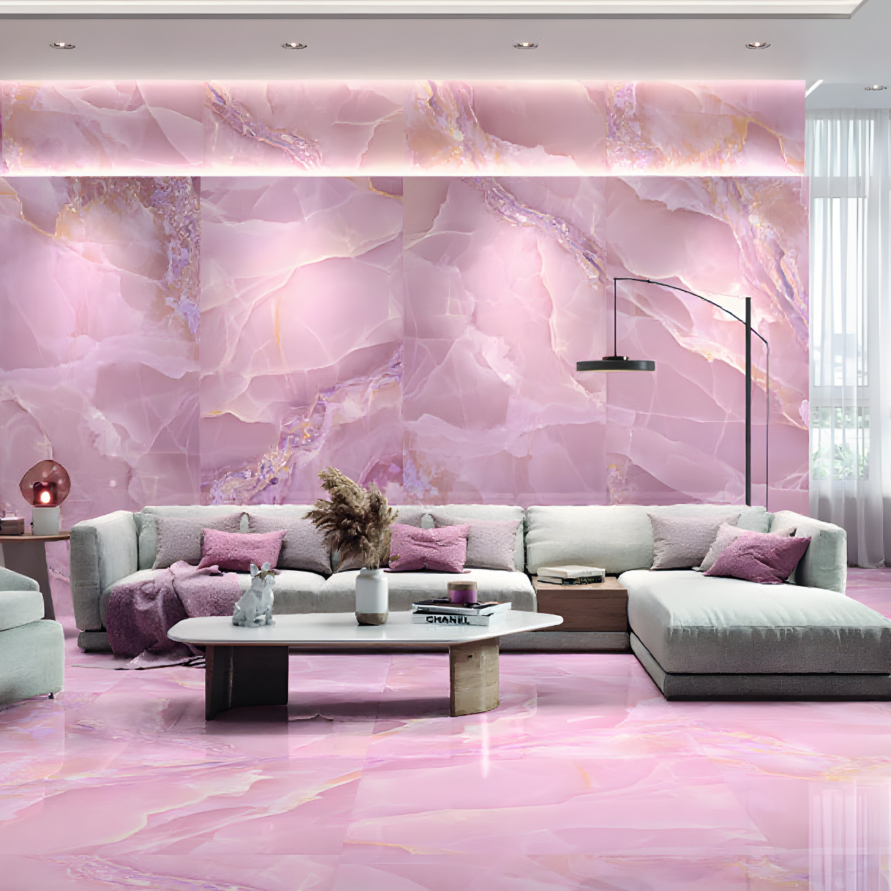 Baldocer Cerámica Onyx Rose Polished Tegel 60x120cm